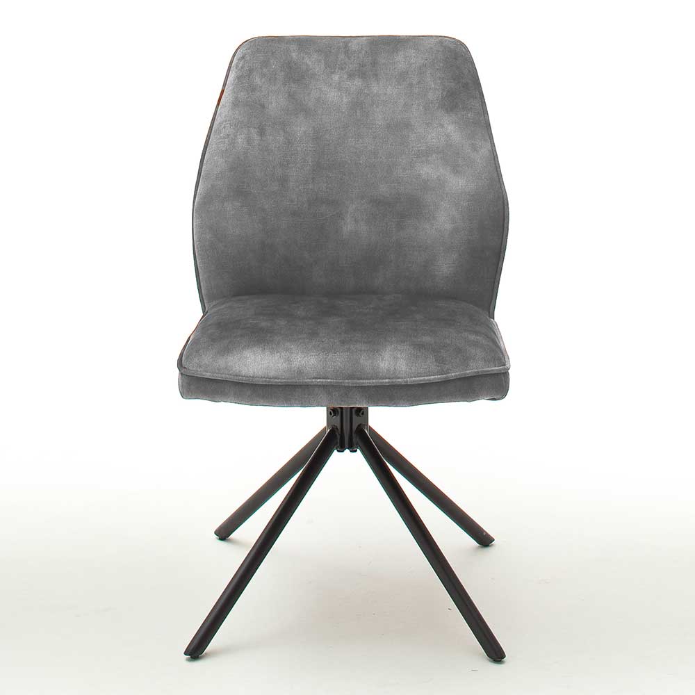 Esszimmer Drehstühle in Grau - Binia (2er Set)