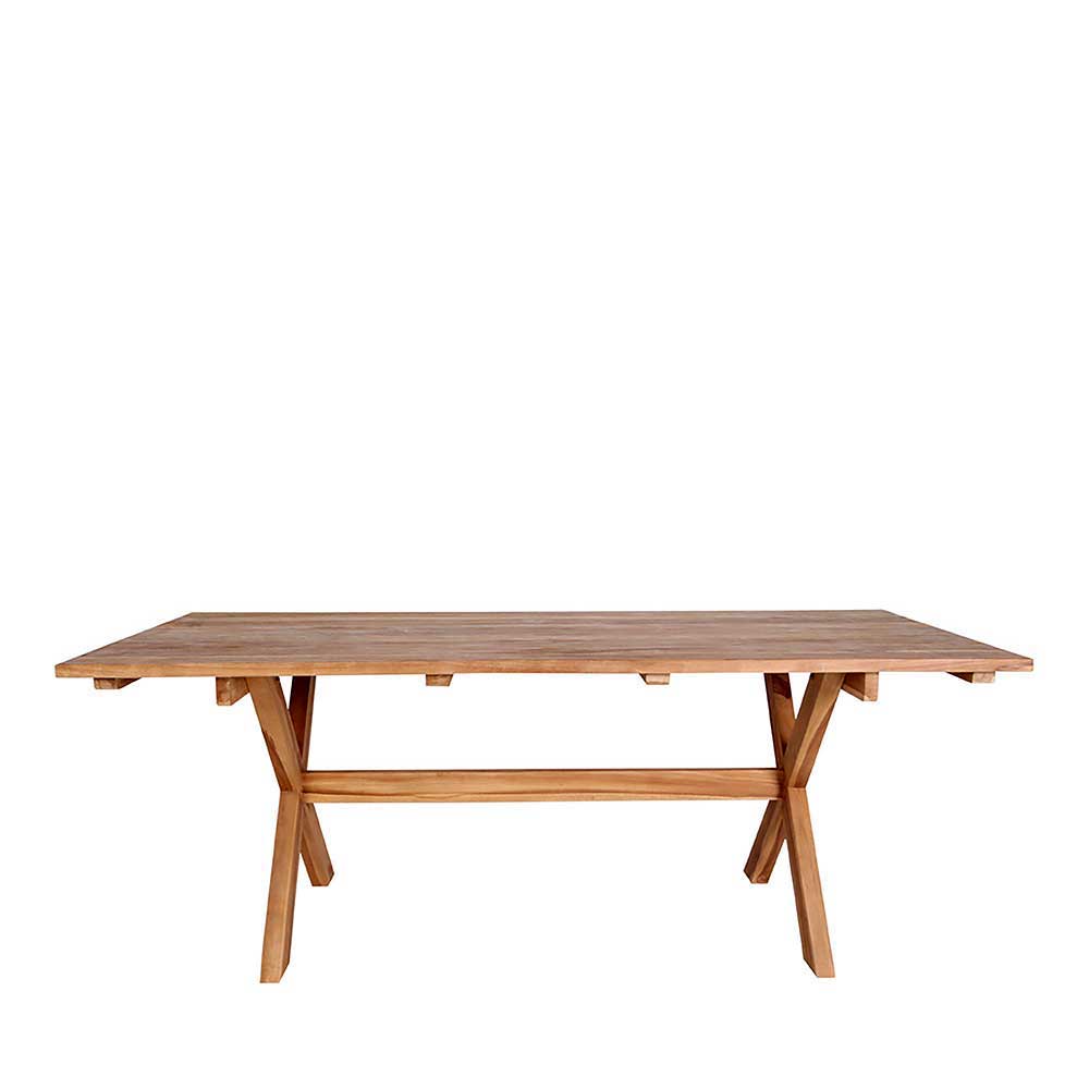 Teak Recyclingholz Esstisch & Stühle - Placer (siebenteilig)