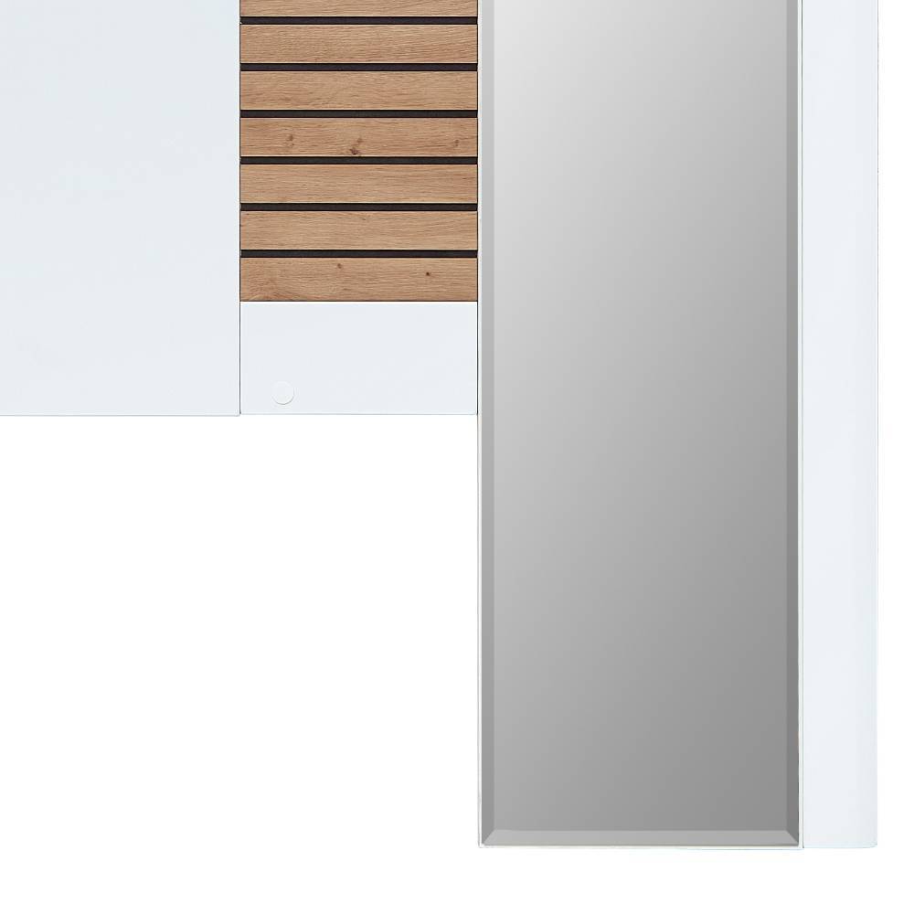Wandgarderobe mit Spiegel in Weiß - Niam