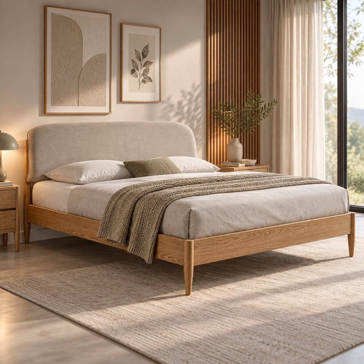 Skandi Designbett in Esche - Raso
