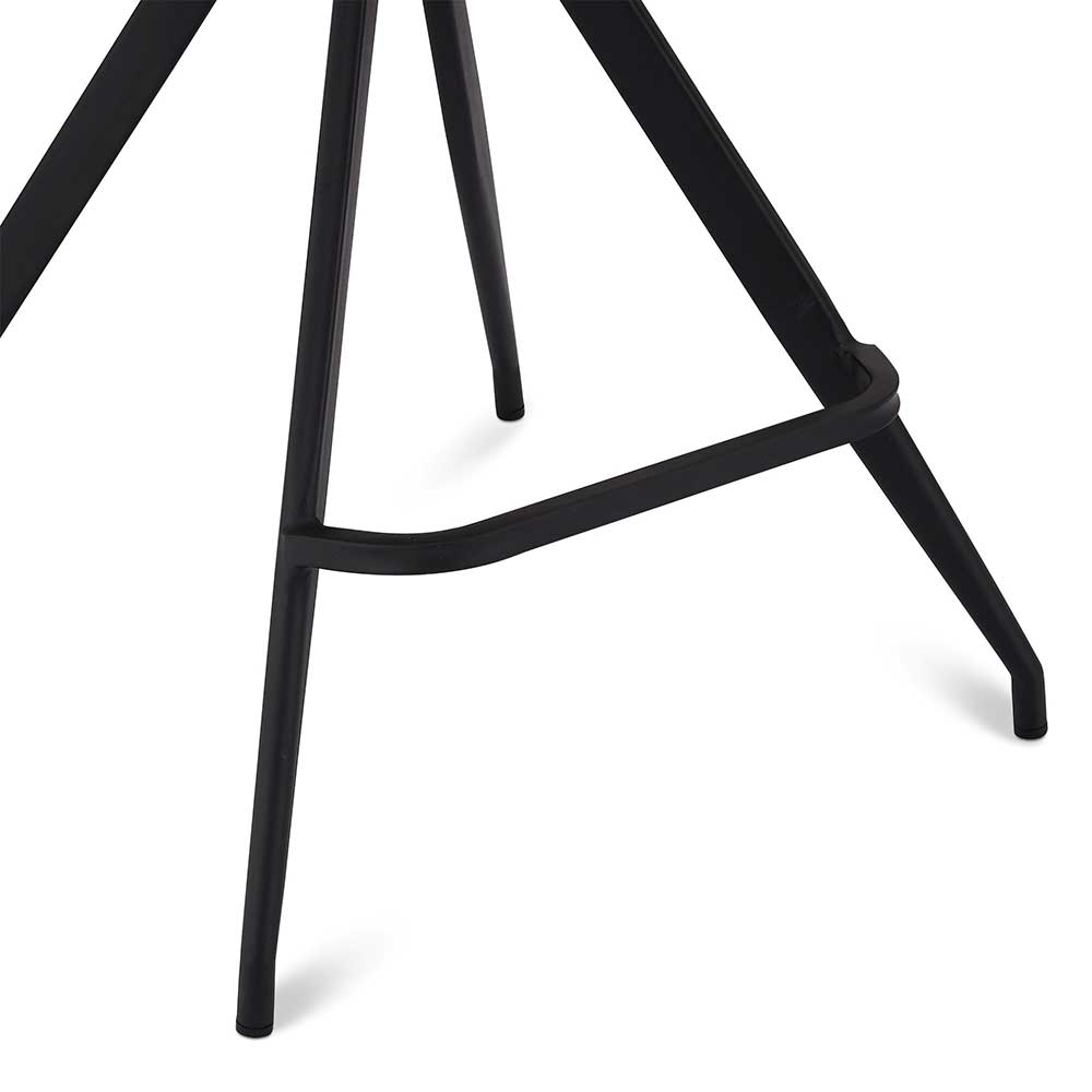 Kunstleder Barstuhl in Schwarz - Bennetto (2er Set)