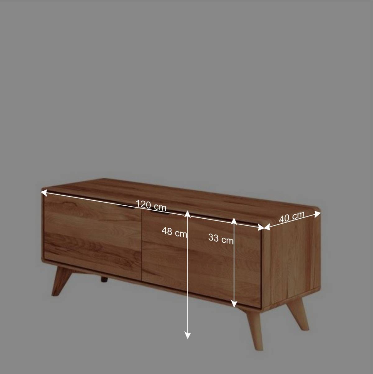 120x48x40 TV Unterschrank mit zwei Türen - Junola