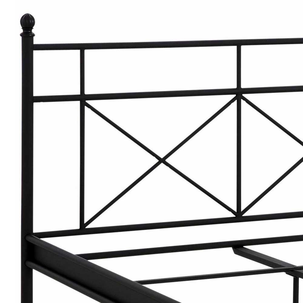 Schwarzes Metallbett 90x200 - Meena