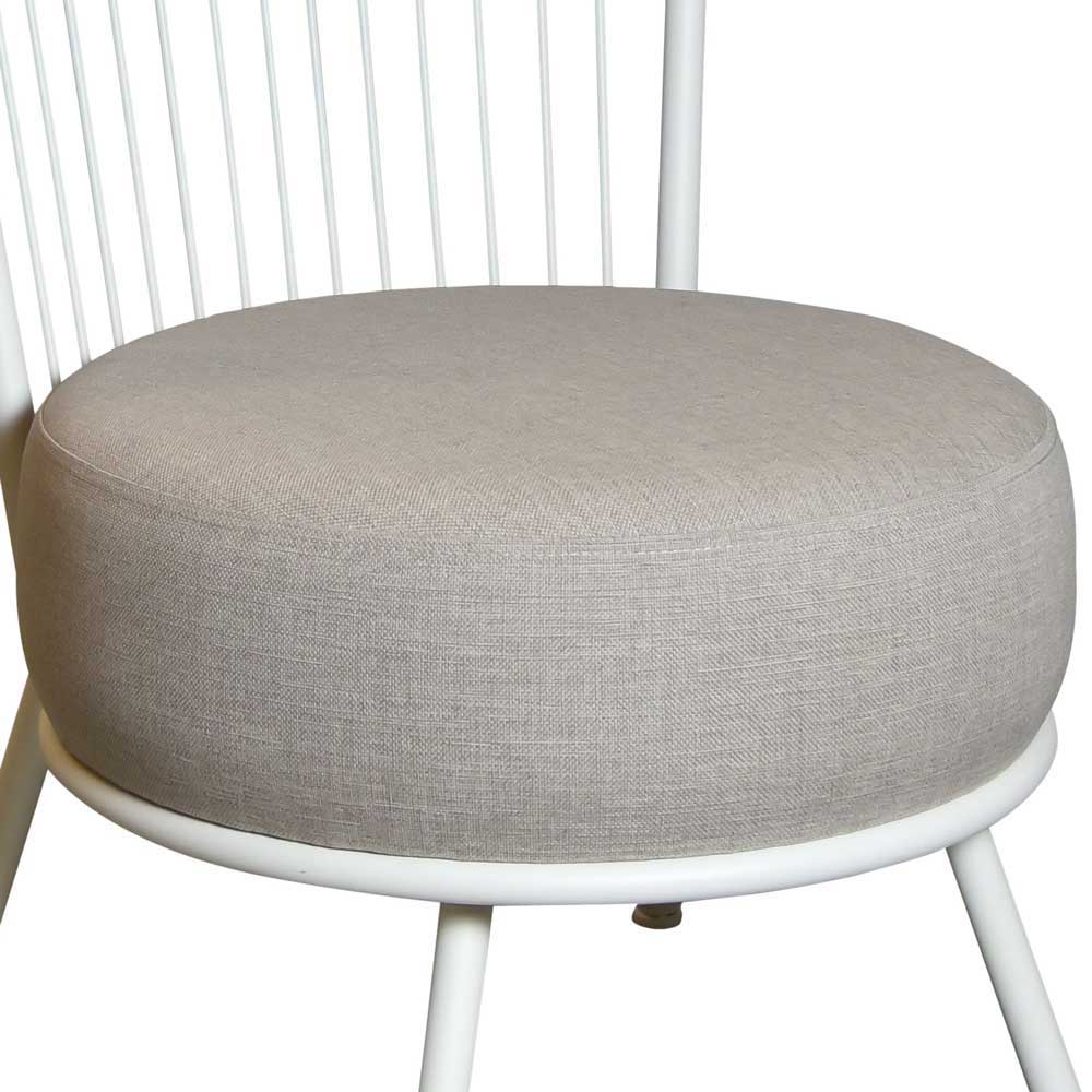 Extravaganter Stuhl in Beige & Weiß - Andoro