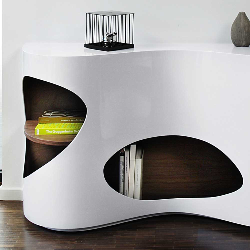 Design Sideboard Regal in Weiß Hochglanz - Scarula