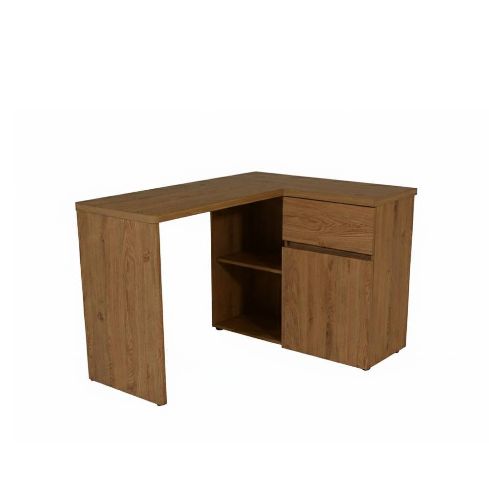 Schreibtisch mit Anbauregal in Eiche Holzoptik - Palonia