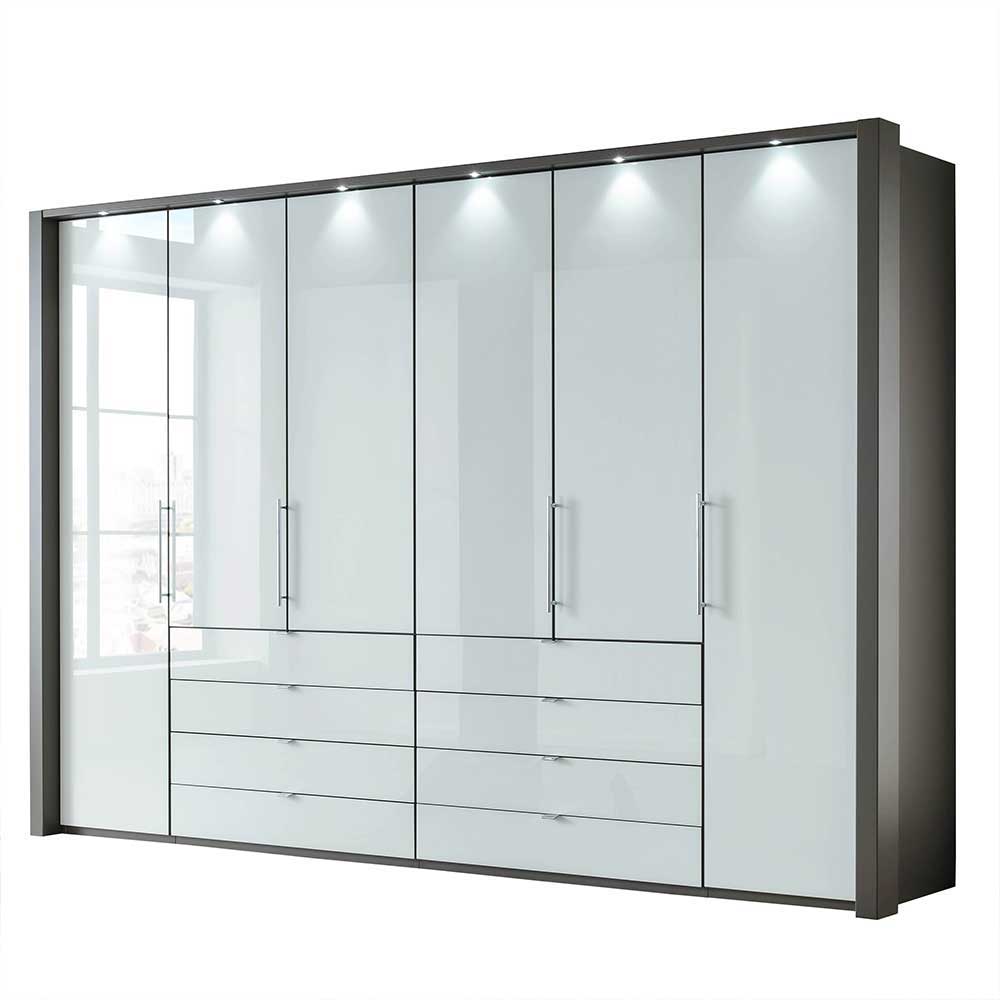 Komplettschlafzimmer mit LED Beleuchtung - Geraldine (vierteilig)