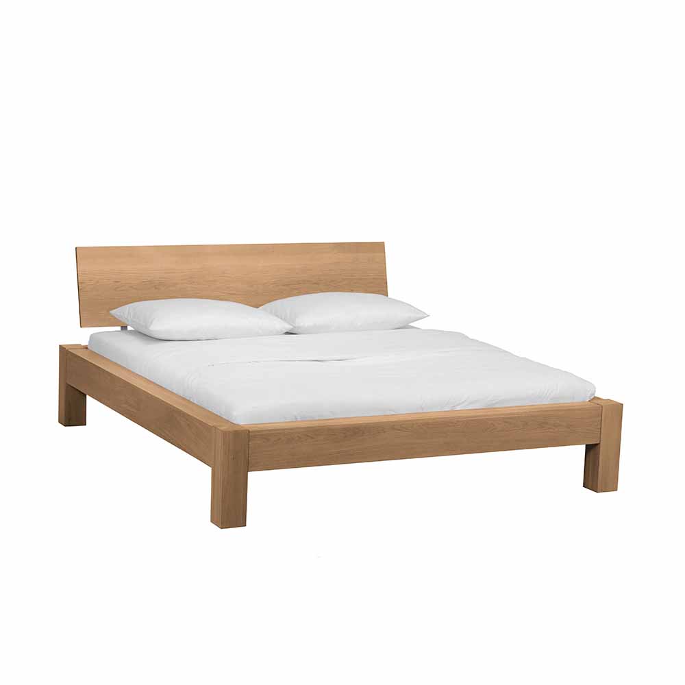 Wildeiche Doppelbett Amando in Honigfarben geölt