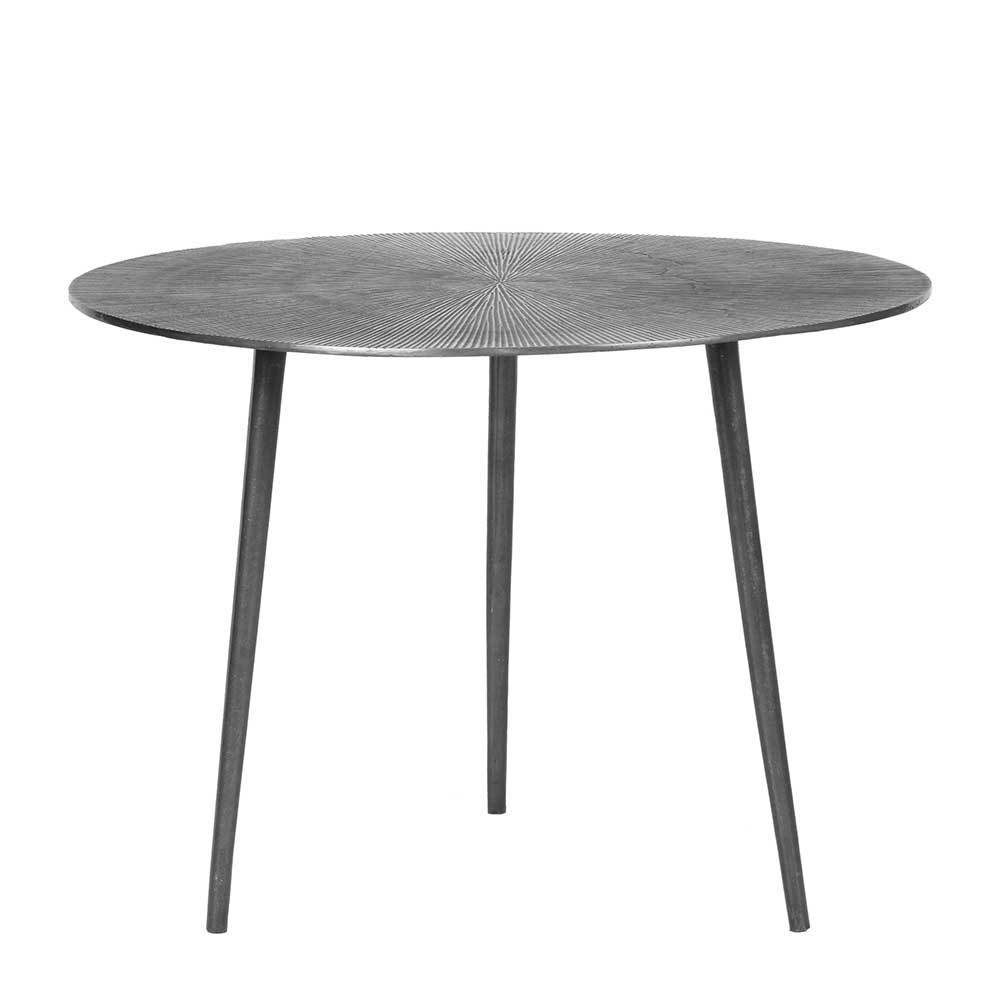 Drei Beistelltische in Grau Antik Finish - Leak (dreiteilig)