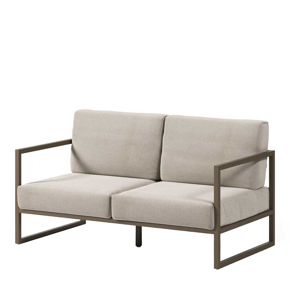 2er Sofa in Hellgrau & Dunkelgrün - Yasmel