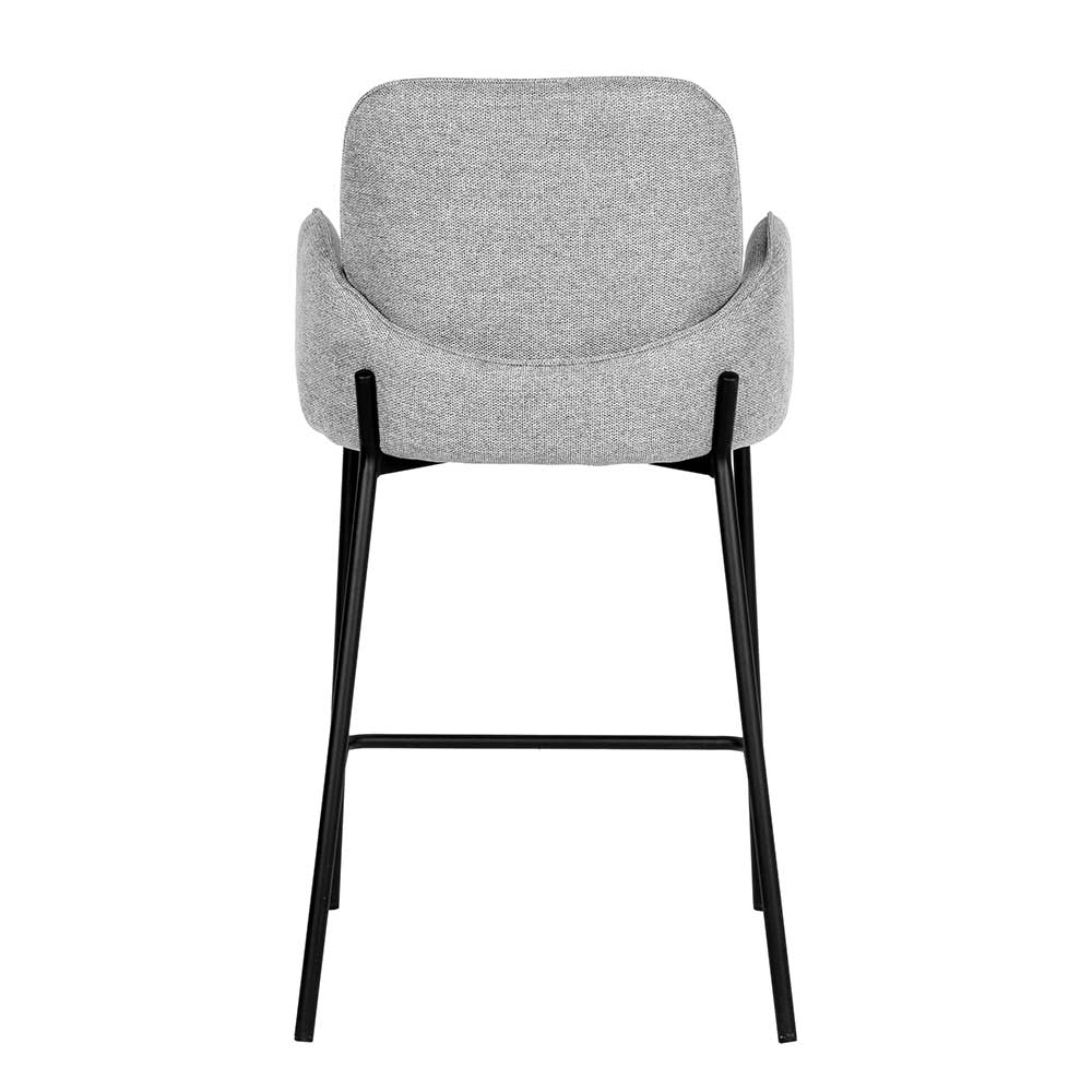 Barstuhl in Grau Strukturstoff - Laviette (2er Set)