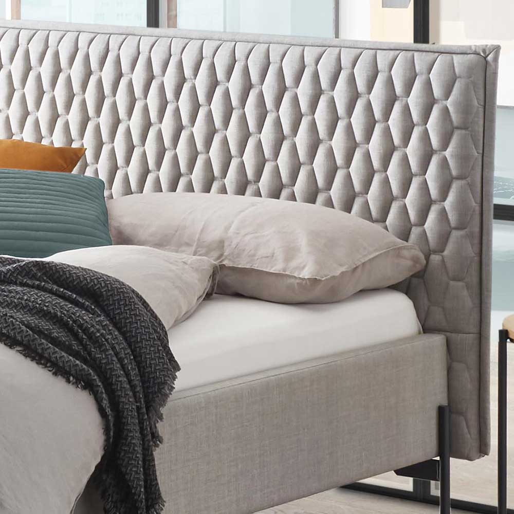 140x200 Polsterbett in Grau - Scandi Chic - Ulpro