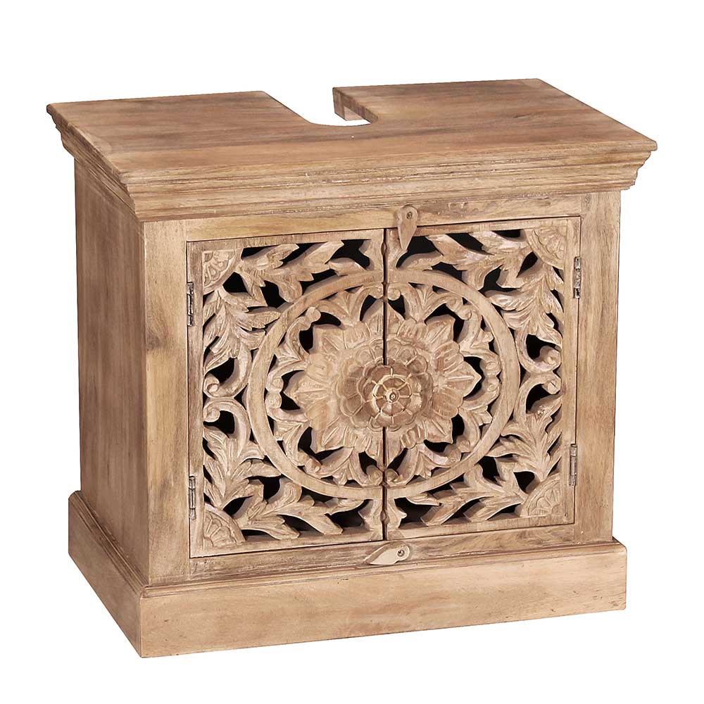 Romantische Badmöbel aus Holz - Runiasa (fünfteilig)