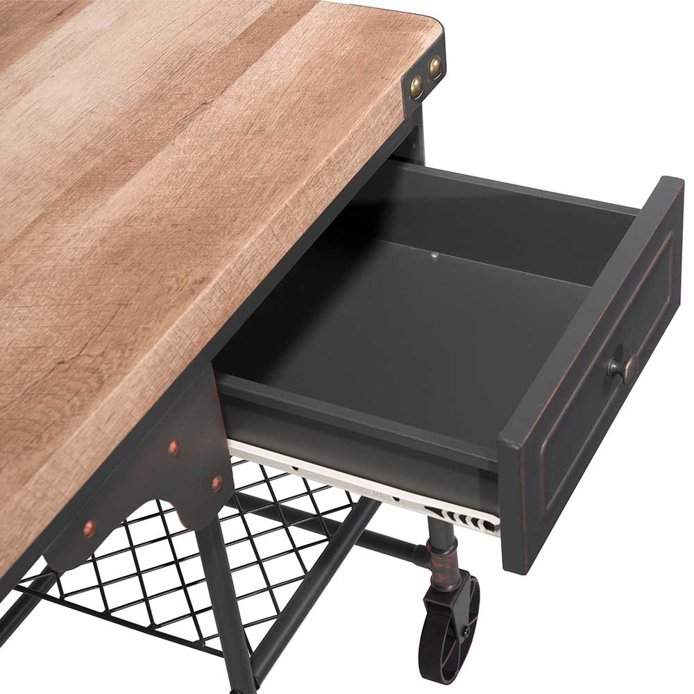 122x63 Factory Schreibtisch aus Metall - Nenvia
