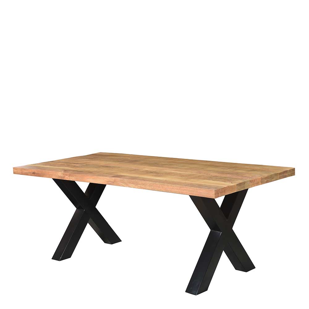 Industrial Design Essenstisch mit X-Füßen - Jameson
