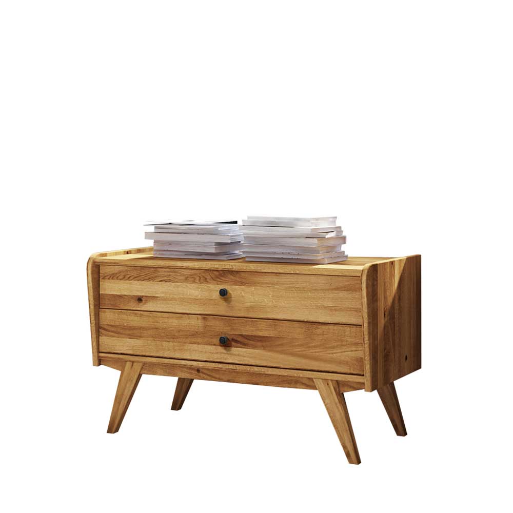 100x61x50 Midcentury Holzkommode aus Wildeiche - Hardus