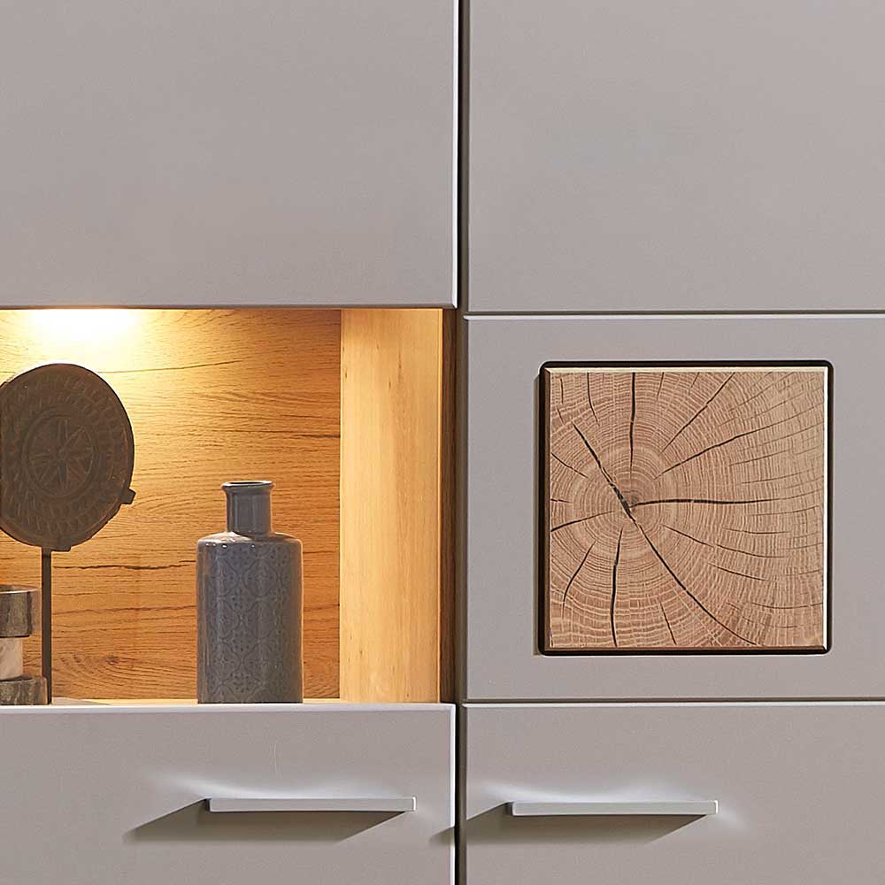 TV Anbauwand Möbel mit LED Licht - Fraguca (fünfteilig)