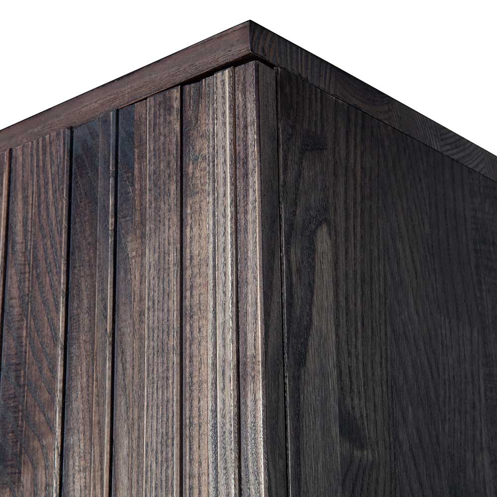 Wohnzimmer Schrank in Esche Dunkel & Schwarz - Eyes