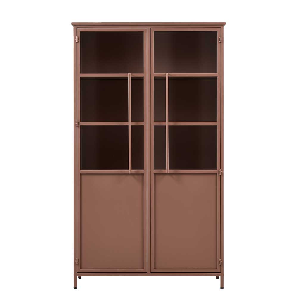 Metall Vitrine in Braun - Dora