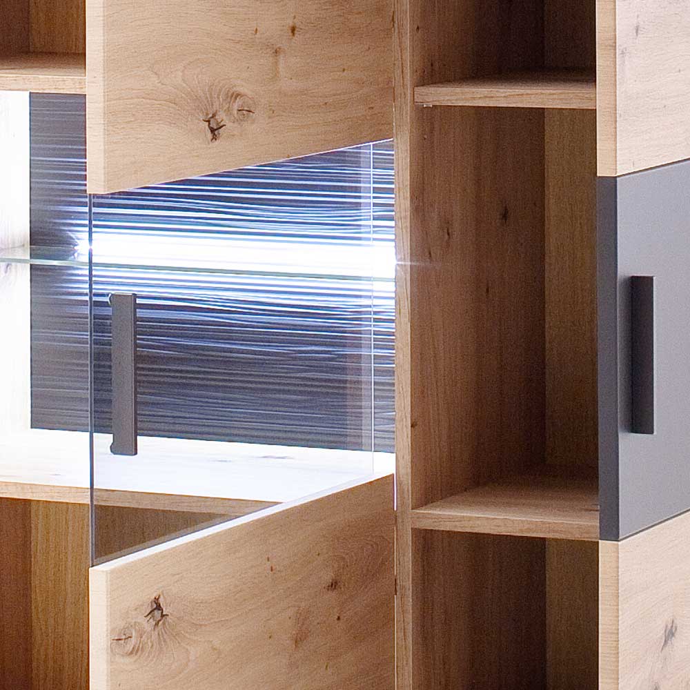 120x134x37 cm Highboard mit drei Türen - Vecenda