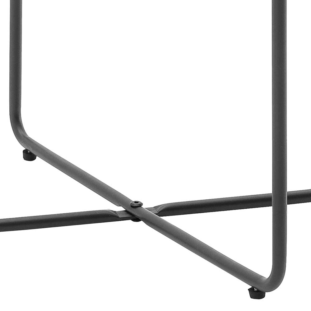 44x41x35 Beistelltisch mit Weißglasplatte - Acamars