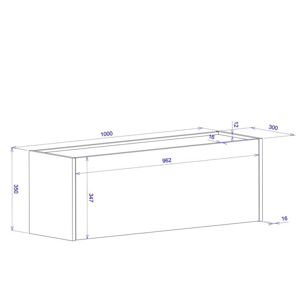 Wohnzimmer Hängeschrank 100x35x30 cm - Nonessia