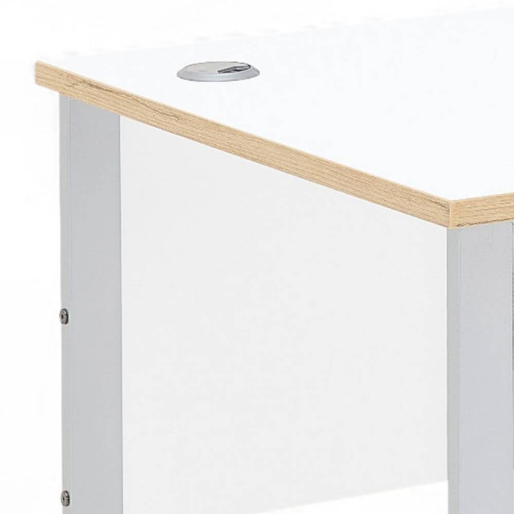 120x73cm Schreibtisch in Weiß - Anesto
