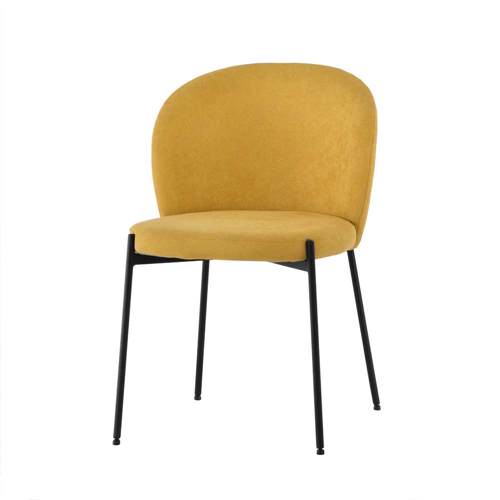 Esszimmer Polsterstühle in Gelb - Romesca (4er Set)