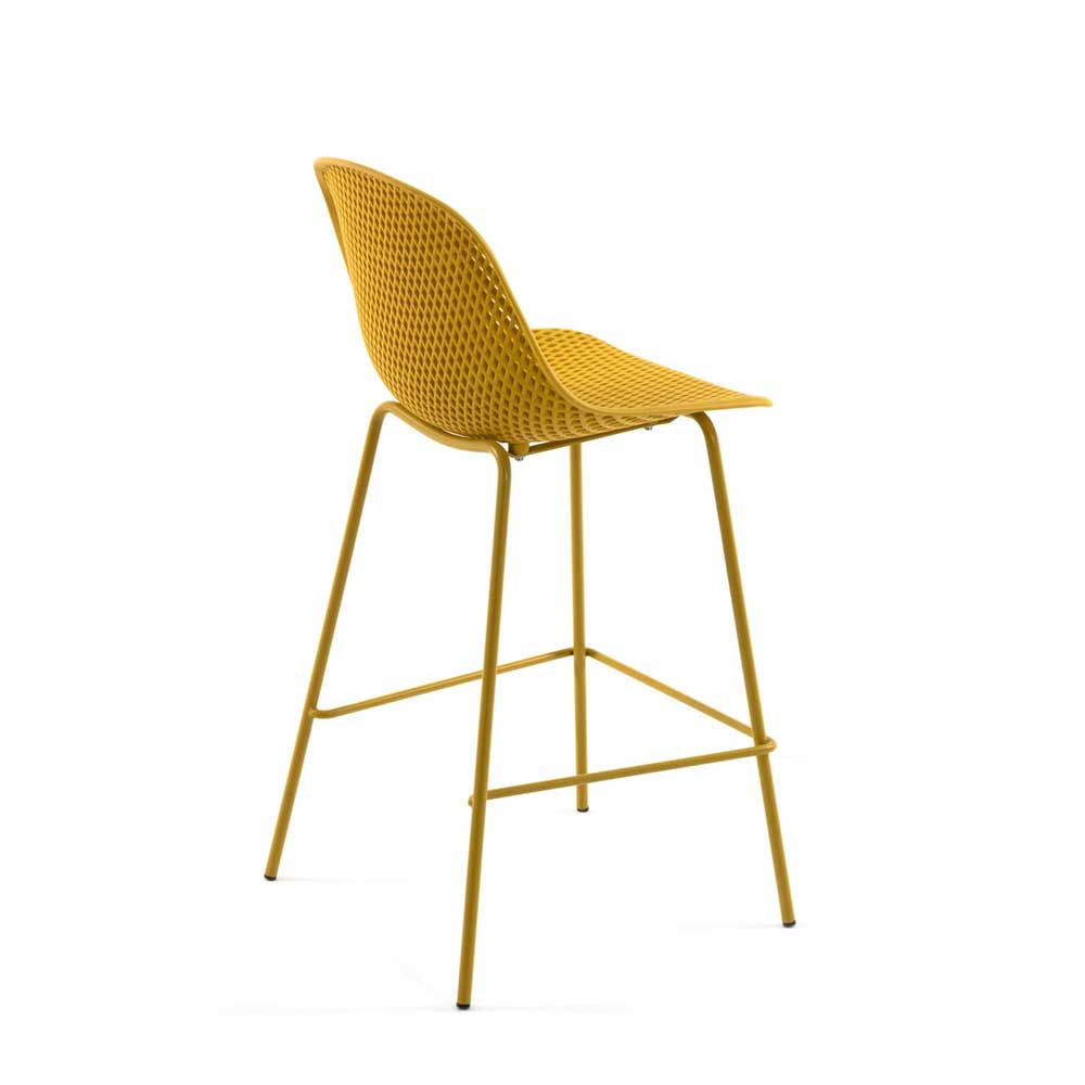 Gelber Barstuhl mit 75 cm Sitzhöhe - Yalaz (4er Set)