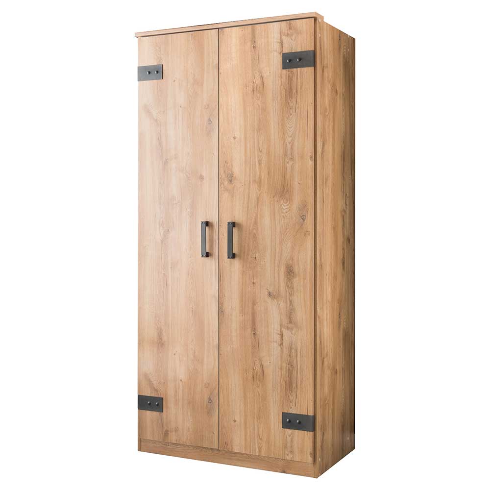 Schlafzimmer Kleiderschrank in Plankeneiche Dekor - Uletria