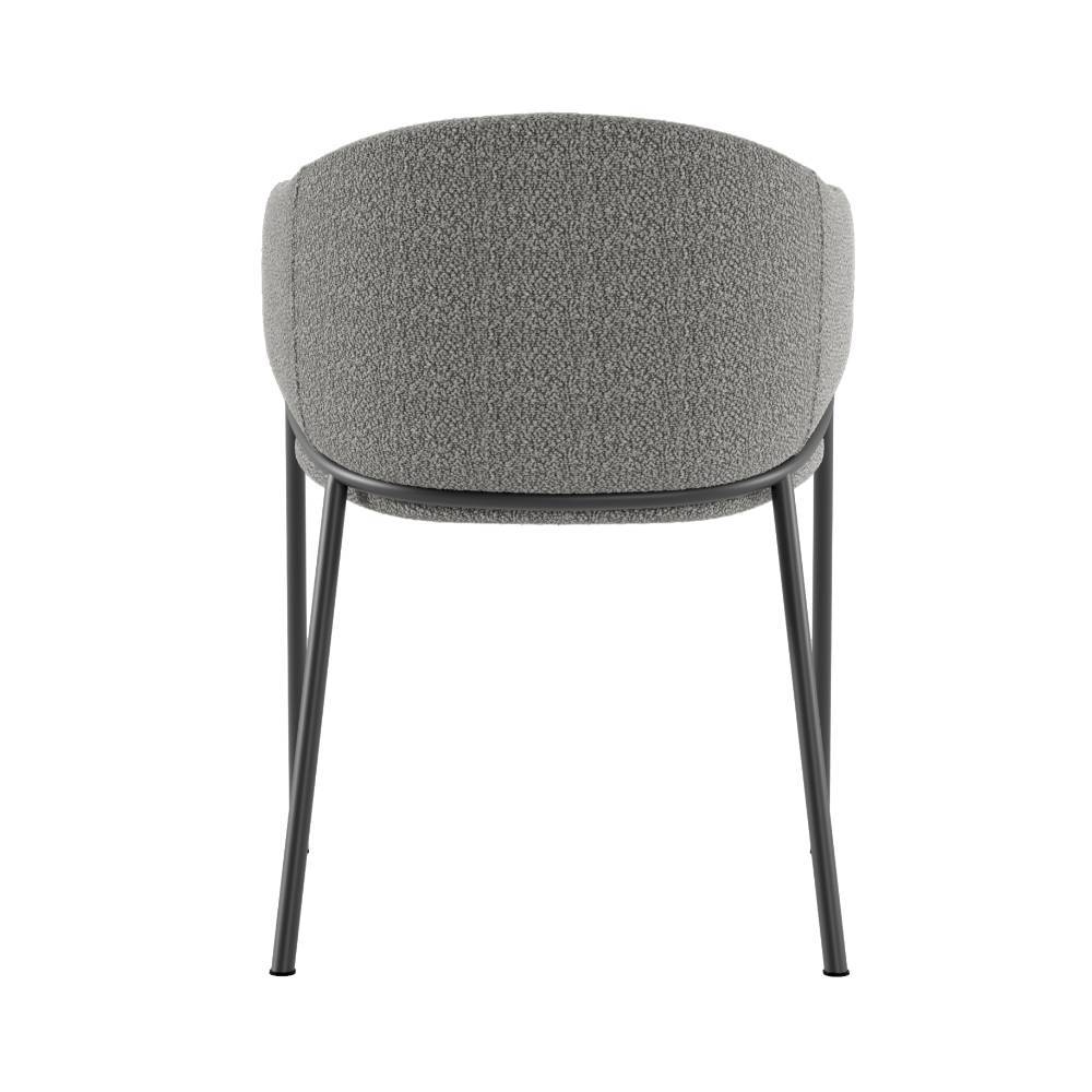 Tischsessel in Grau Boucle - Etura (2er Set)