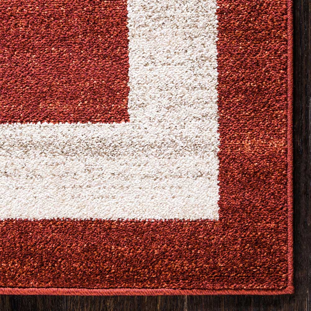 Kurzflor Teppich in Terracotta - Surin