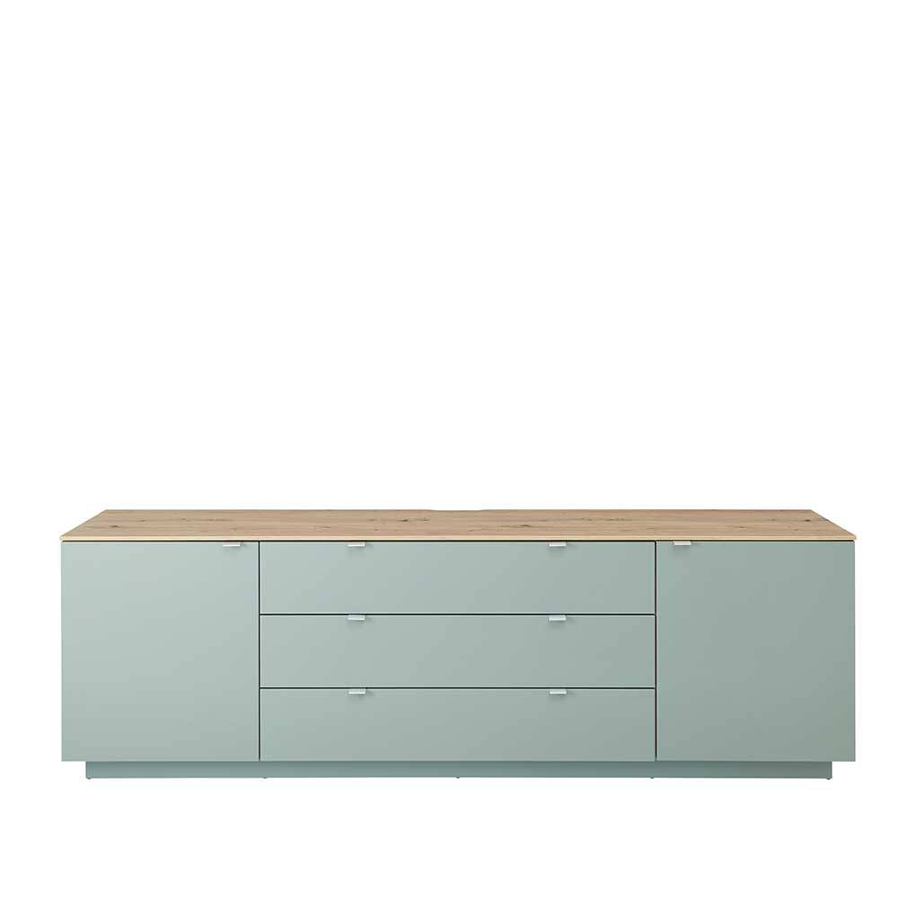 Geschlossenes Sideboard mit drei Schubladen und zwei Türen, Holzplatte – Yoan