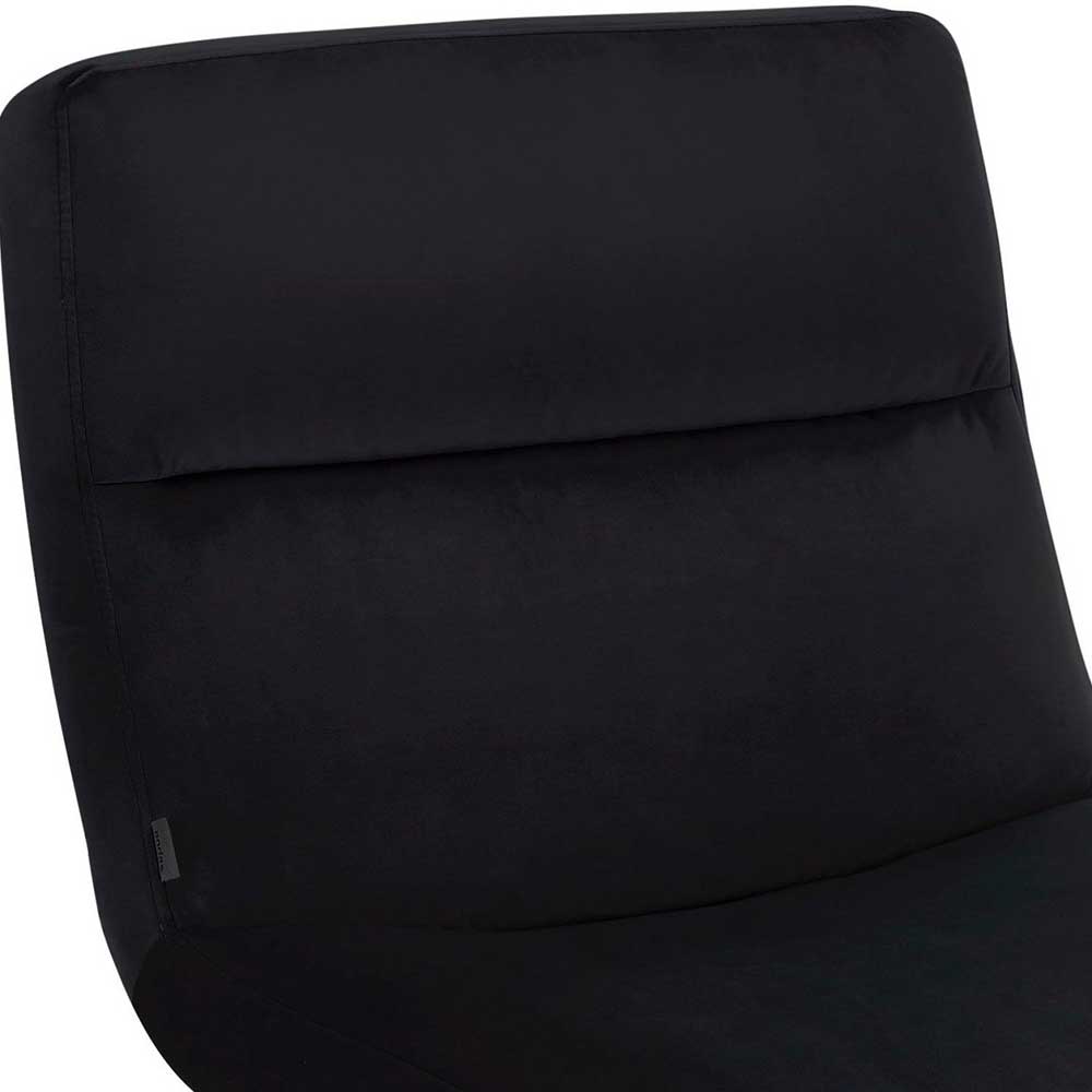 Moderner Wohnzimmrstuhl in Schwarz Samt - Jet