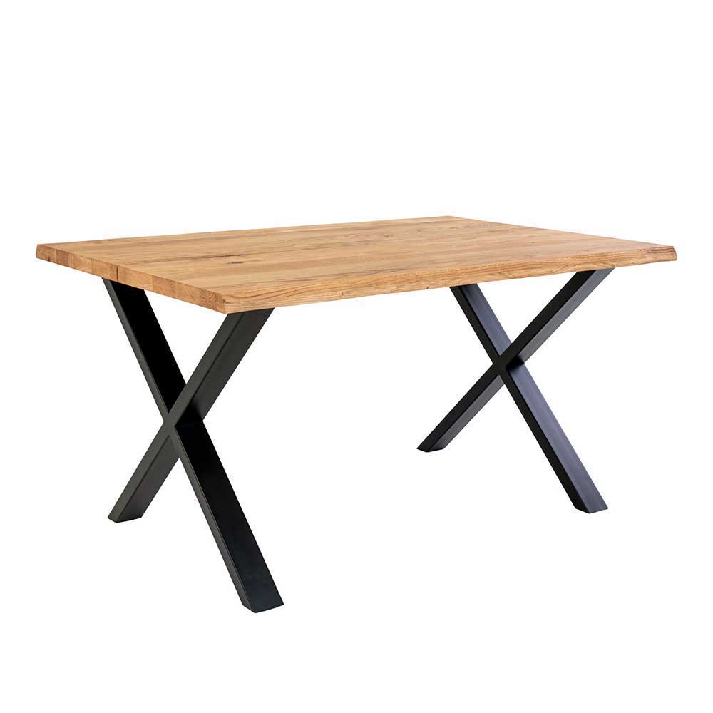 X-Fuß Esszimmertisch & Stühle - Zia (fünfteilig)