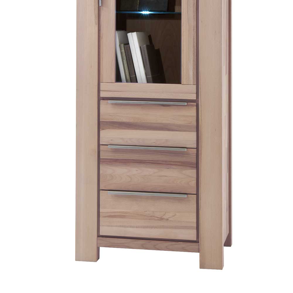 Massivholz Vitrine Thivios aus Wildeiche