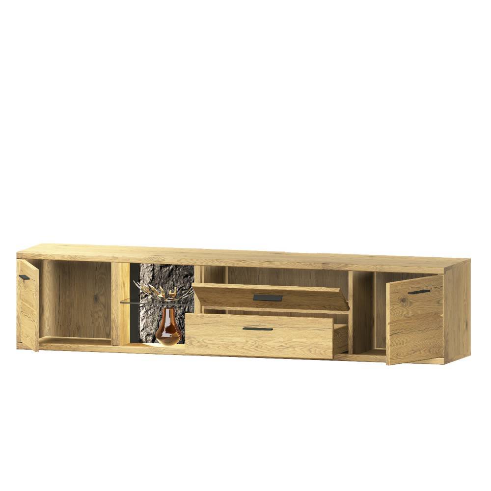 Wohnzimmer TV-Anbauwand Set - Friburgo (dreiteilig)