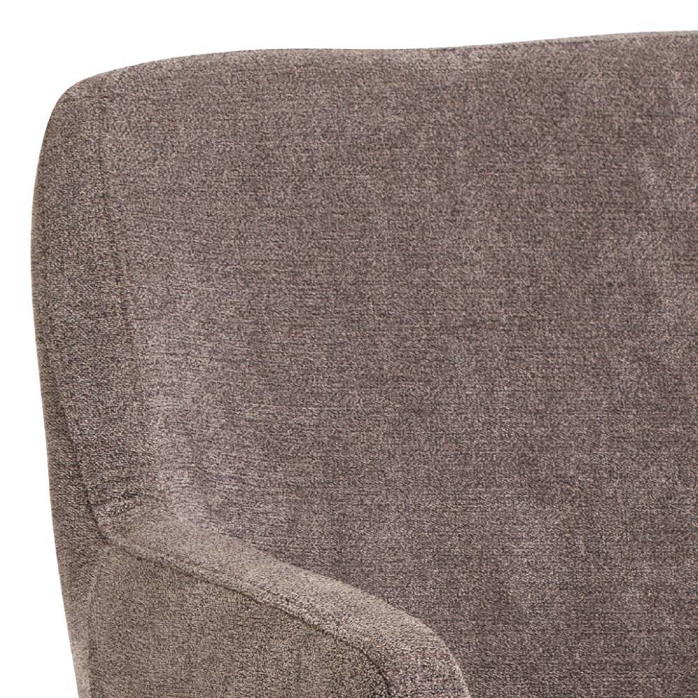 Esstisch Drehsessel in Braun Flockstoff - Faneno