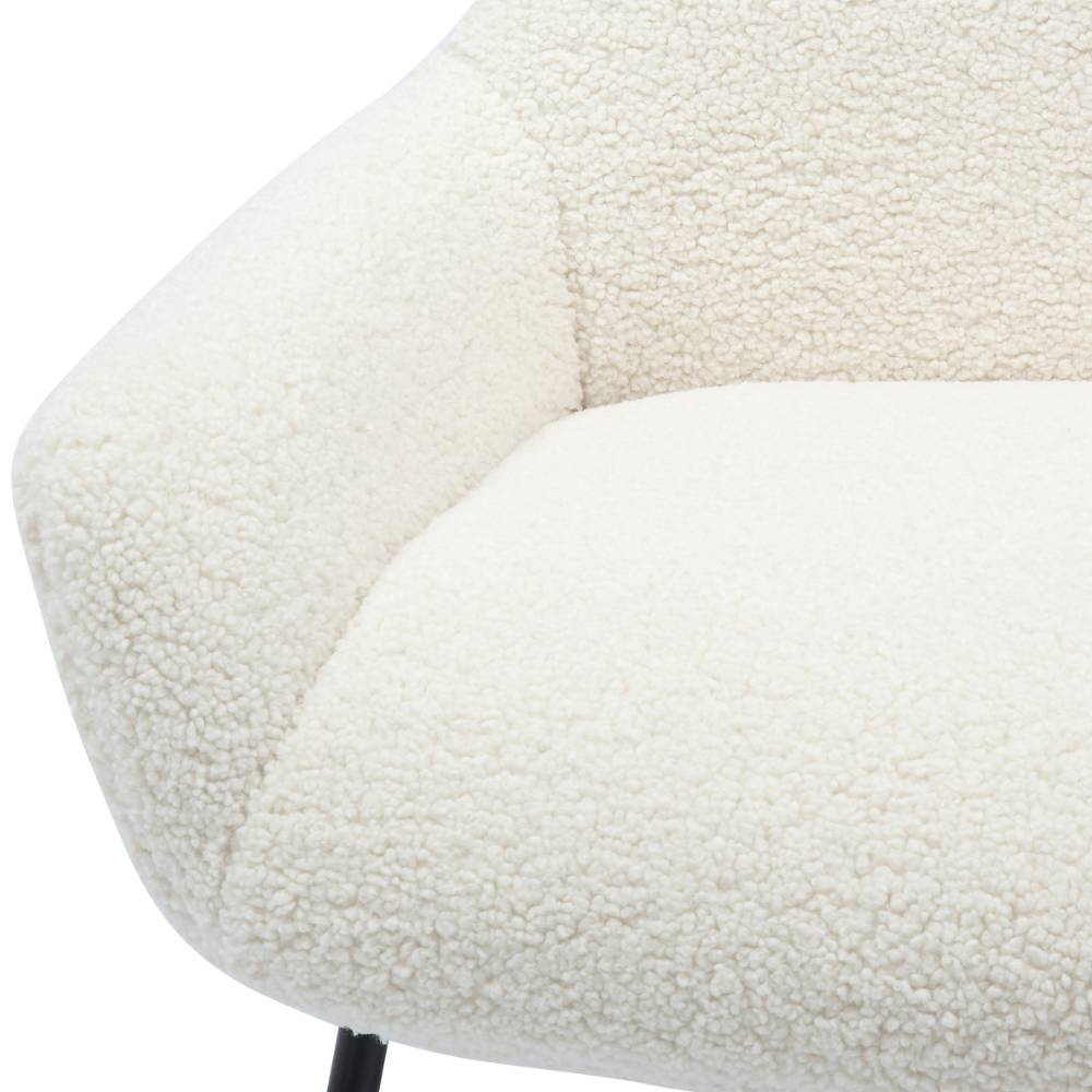 Skandi Sessel mit Hocker Set - Estoron (zweiteilig)