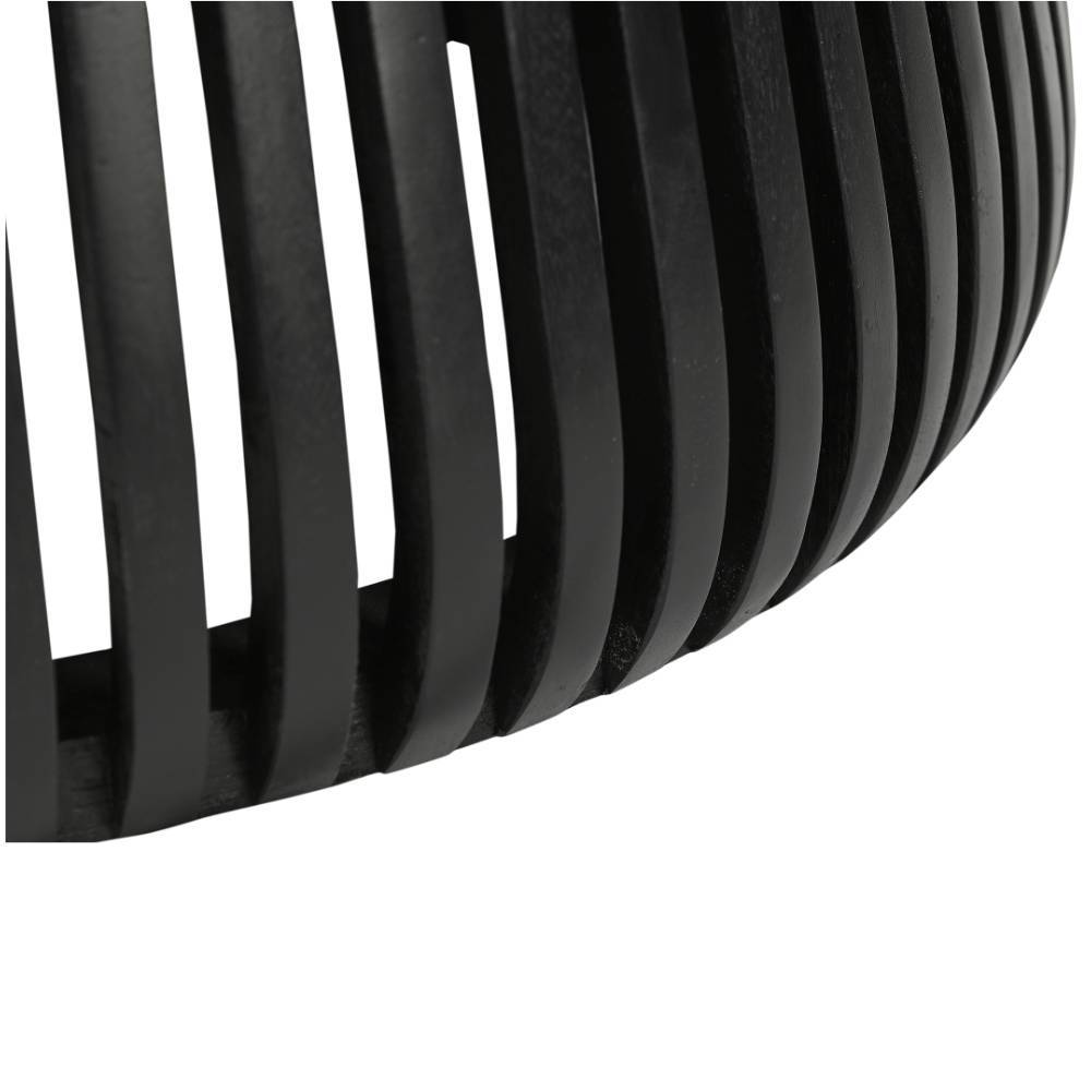 Trommeldesign Couchtisch in Schwarz - Oglio