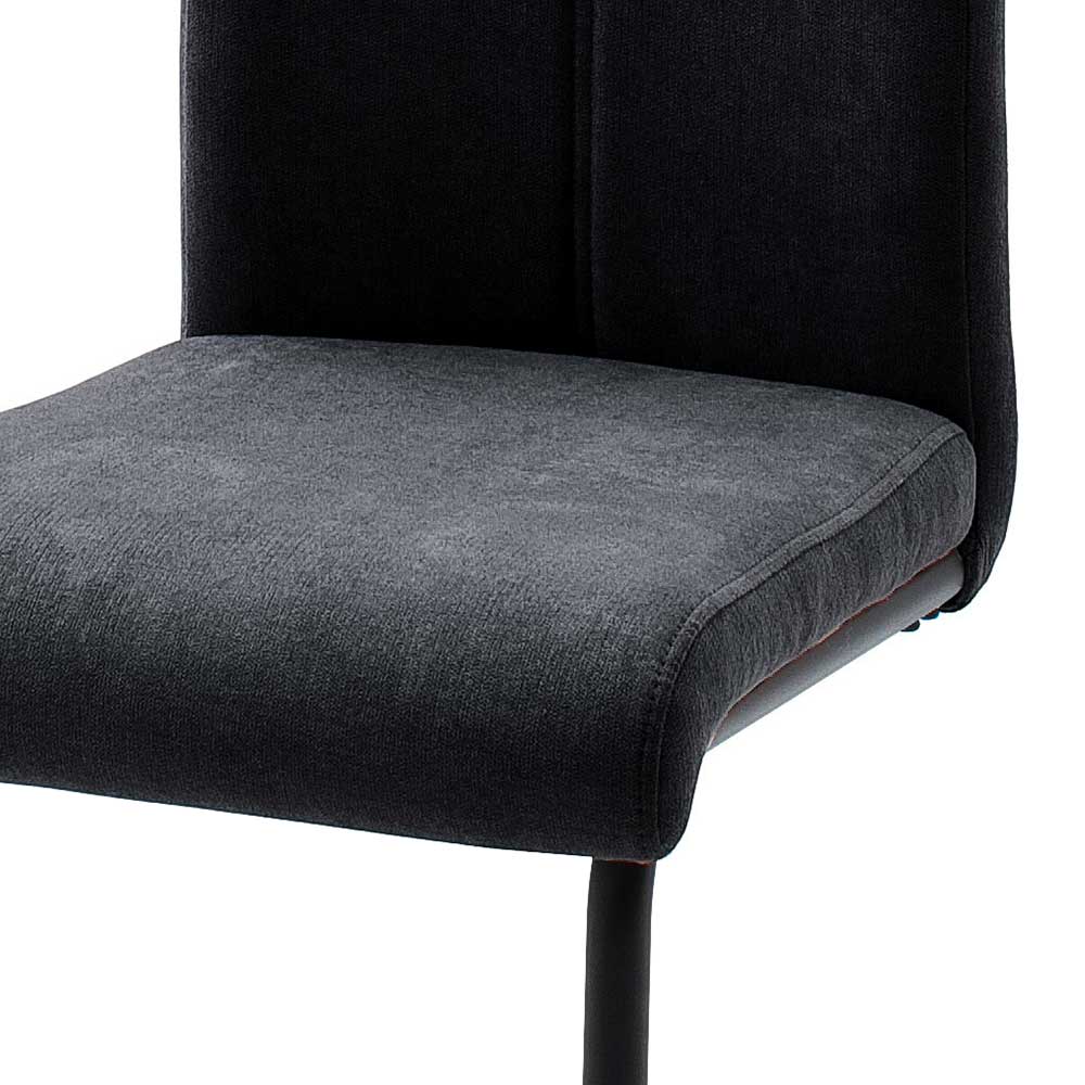 Swingstühle in dunklem Grau - Lacrunia (4er Set)