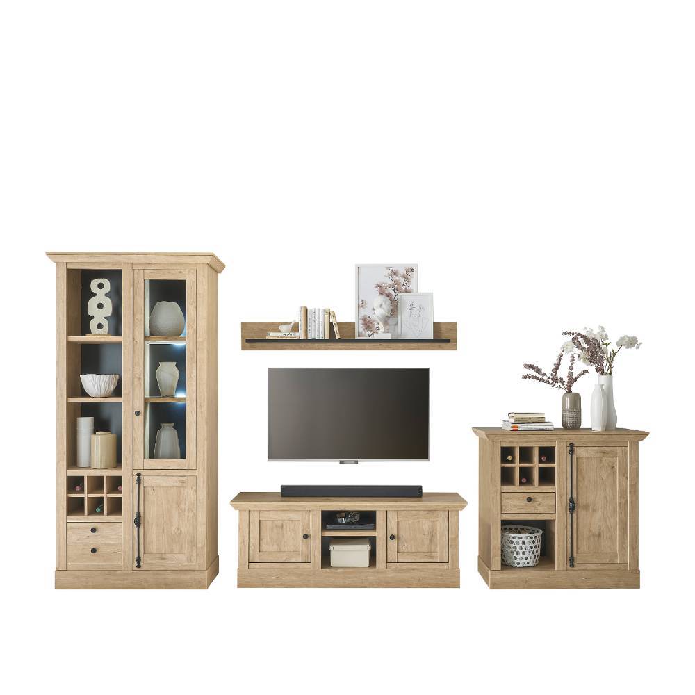 Wohnzimmer-Landhausmöbel Set - Hengas (vierteilig)
