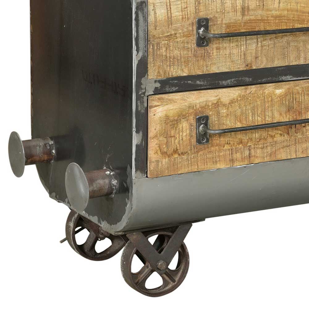 150x66x43 Design Kommode im Zugwaggon Look - Bahiro