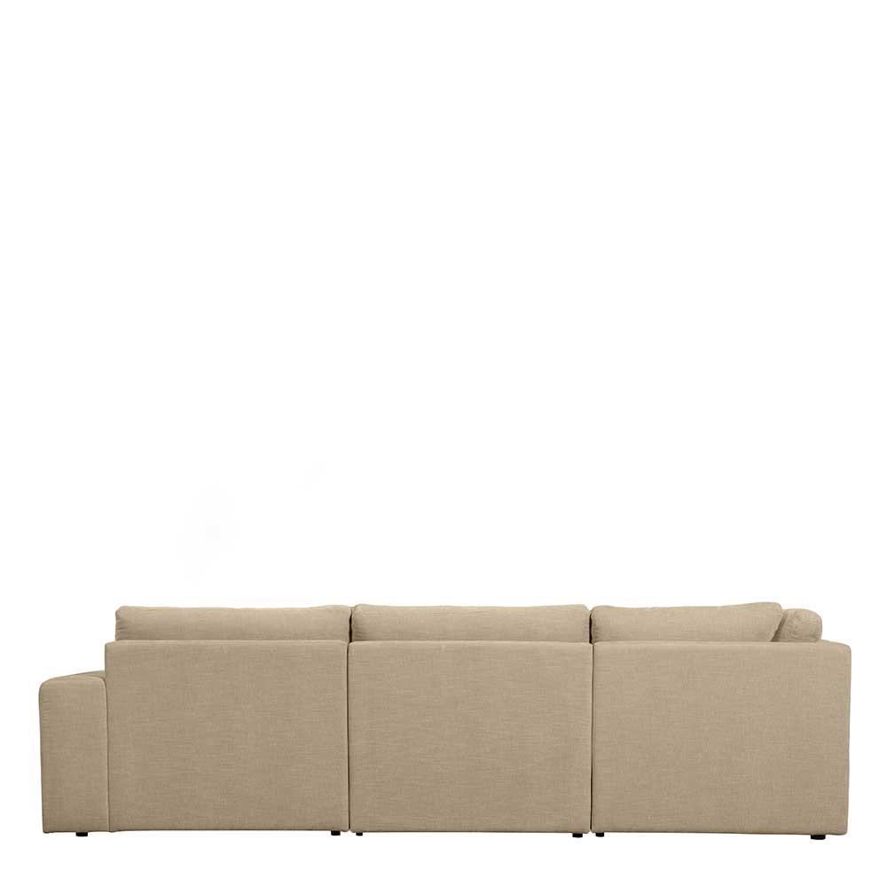 Polsterecke in Beige Stoffbezug - Nikolas