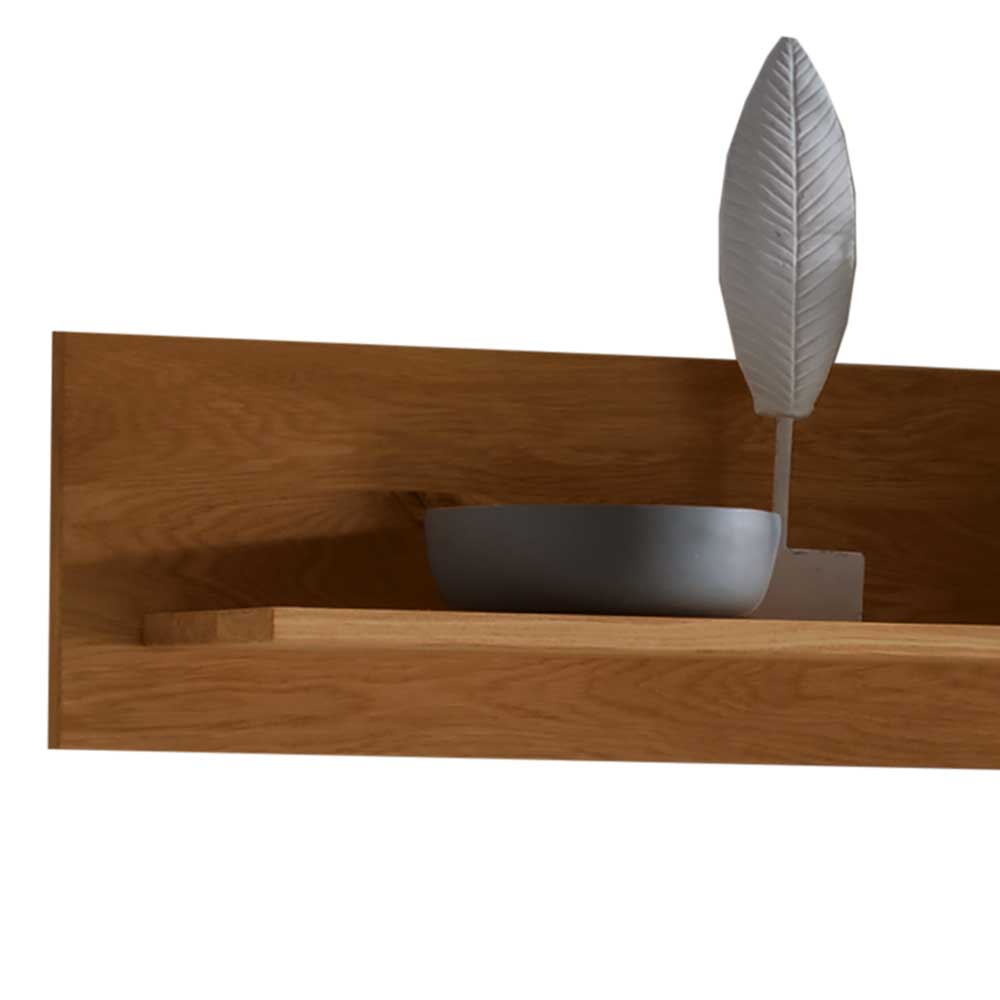 Wohnzimmer Wandboard aus Wildeiche Massivholz - Millena