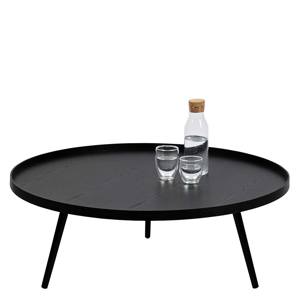 100 cm runder Couchtisch XXL in Schwarz - Umbriva