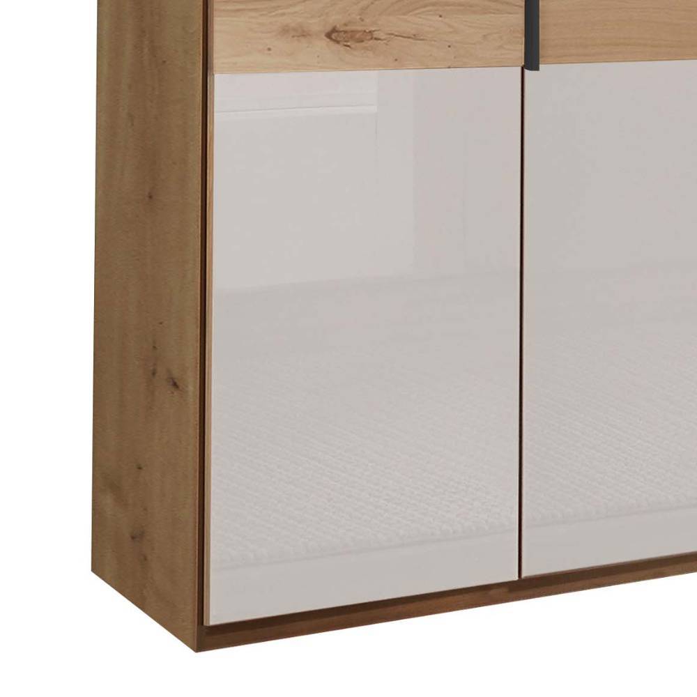 6-türiger Schlafzimmer-Kleiderschrank in Weiß - Crucav