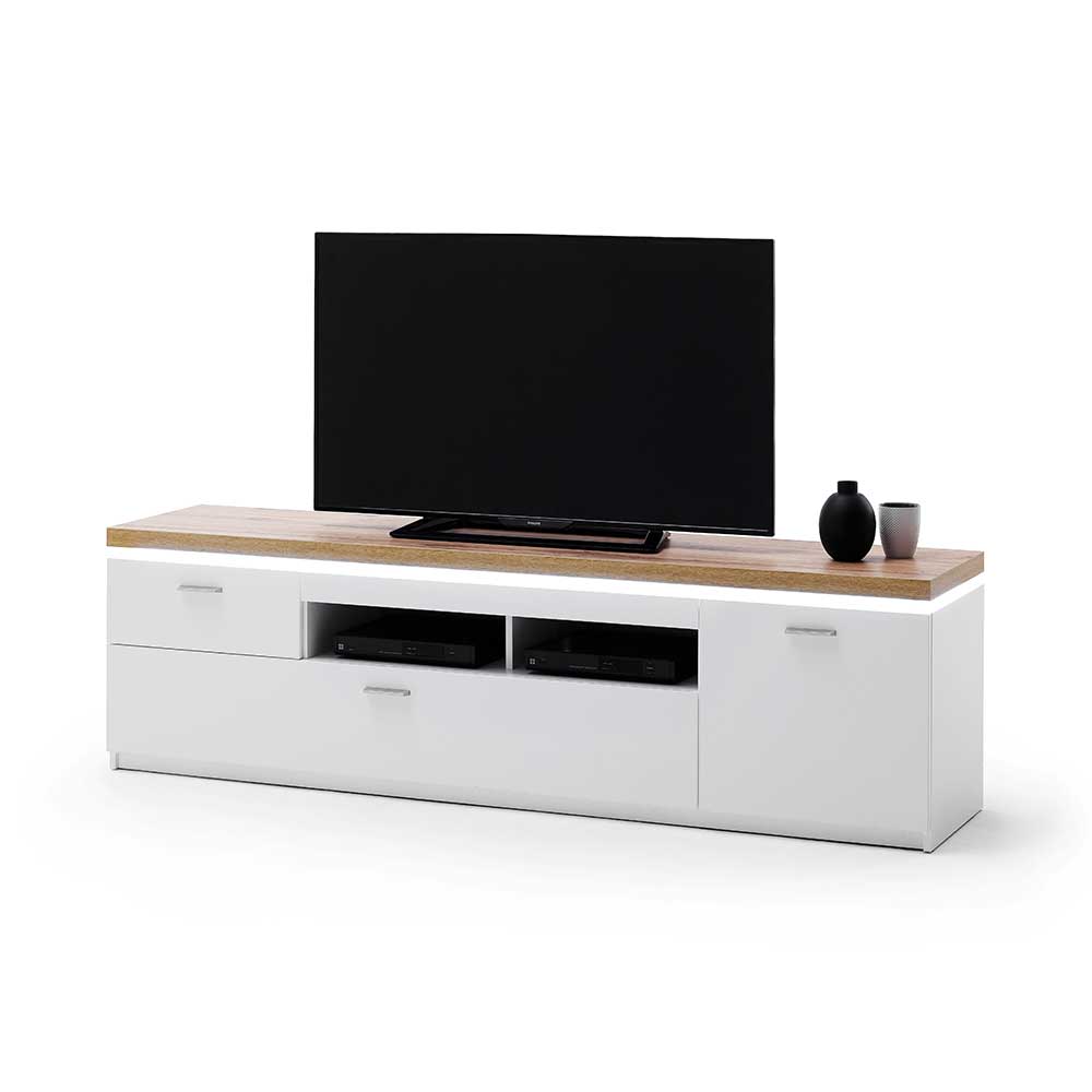 195 cm breites TV Board mit LED Beleuchtung - Caldri