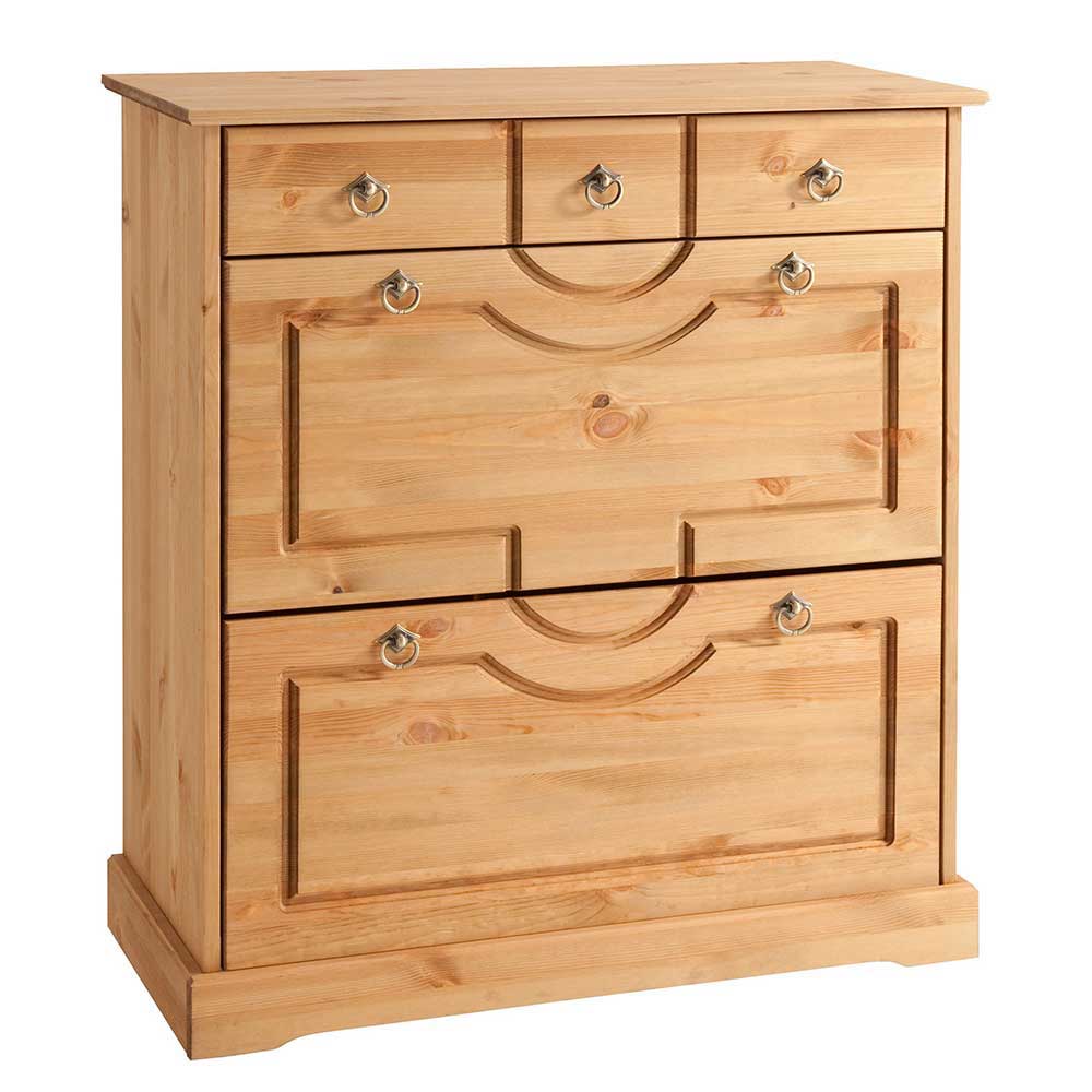 Massives Dielenmöbel Set im Landhausstil - Edranov (vierteilig)