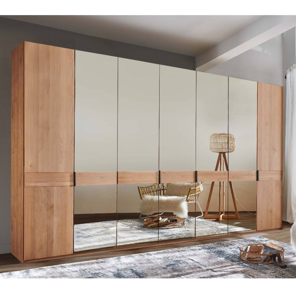 216 cm hoher Kleiderschrank mit sieben Türen - Murray